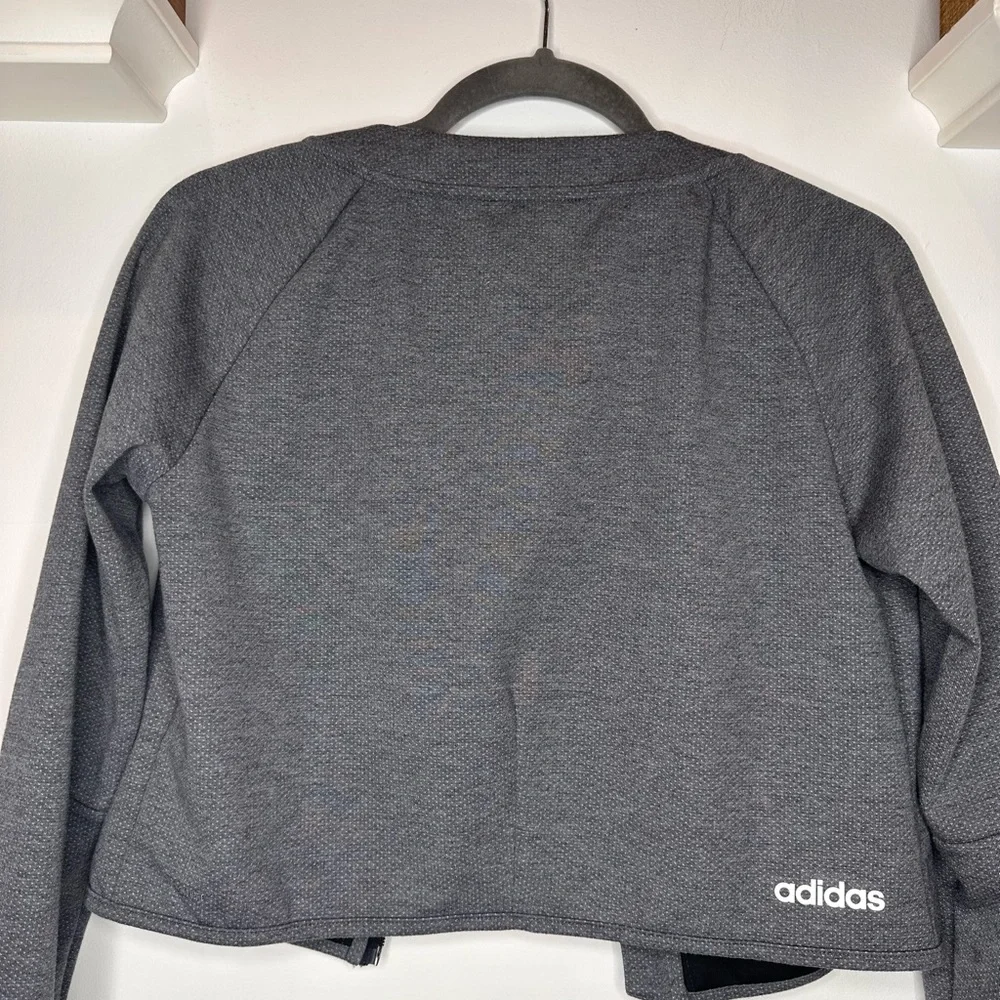 NWT Adidas Women's Medium Gray D2M Full Zip Cimalite Track Top Jacket - Picture 4 of 8